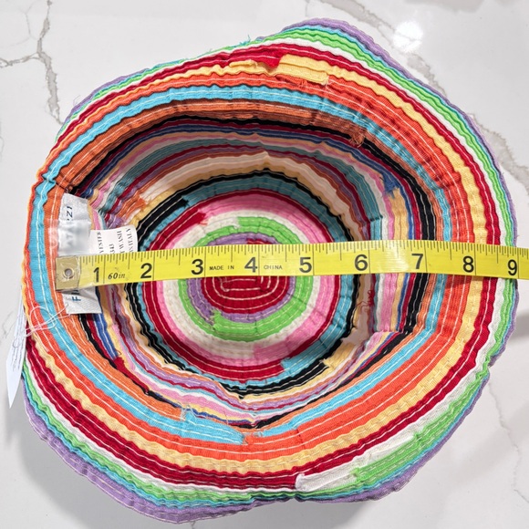 Filippo Catarzi | Y2K Vintage Women’s Rainbow Bucket Hat Italy Stripe Summer - Picture 10 of 11